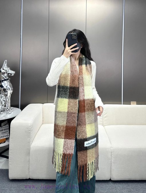 2024 bestseller arrivals ️ Original factory order, ACNE's new alpaca wool mohair rainbow scacdwprz4k
