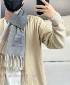 New to 100% cashmere 2023 Burberry's rare high-end men's scarf, a very authentic men's scarfs7x2vo9h
