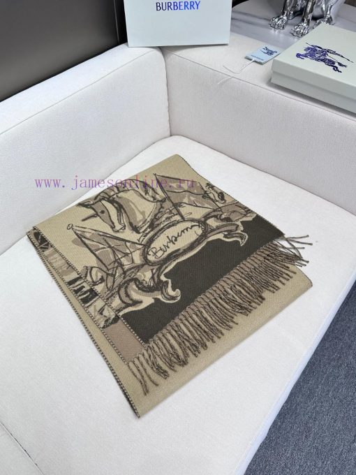 Affordable versionHigh quality 𝐁𝐮𝐫𝐛𝐞𝐫𝐫𝐲 Tower Bridge patterned cashmere scarfSize210 x 47cm p0372qas - Image 7