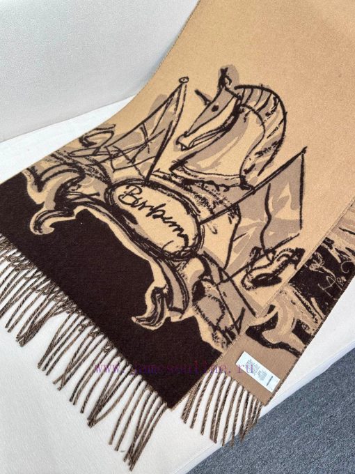 High qualityHigh quality 𝐁𝐮𝐫𝐛𝐞𝐫𝐫𝐲 Tower Bridge patterned cashmere scarfSize210 x 47cm 100% cpl50q8yq - Image 8