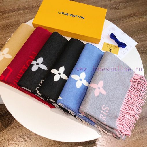 Louis Vuitton high-end rabbit fur scarf shawl with classic clover pattern paired with brand 0vnldndc - Image 2