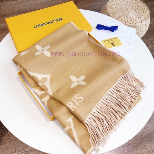 Louis Vuitton high-end rabbit fur scarf shawl with classic clover pattern paired with brand 0vnldndc - Image 4