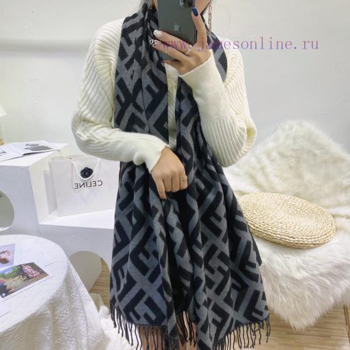 P Fen's new double-sided jacquard scarf, suitable for both men and women, is a departure frobgkpkri1 - Image 9