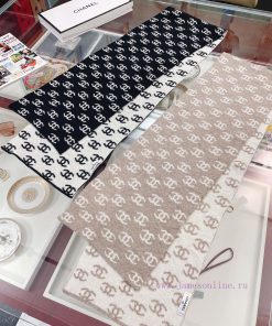 Chanel Autumn/Winter New Cashmere Knitted Scarf Double sided Double C Jacquard ️ Here's a halepqgnsj