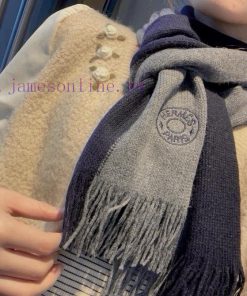 Unisex, 100% pure cashmere Hermes, high-end cashmere knitted scarf can be formal or casual, bq5q5i8z