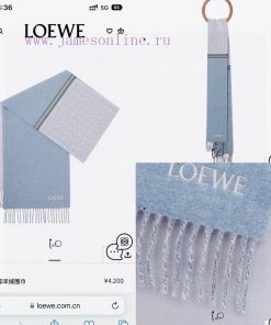 [Color] LOEWE New Cashmere Wool Blended Jacquard Scarf 🧣  Super recommendation ️ Made of 90%m3b50204