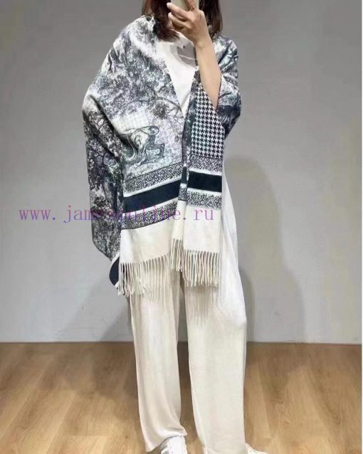 DIOR animal element tassel long scarfSize 70 ️ 200CMMaterial: 100% cashmereExplosive productb8adnpop - Image 2