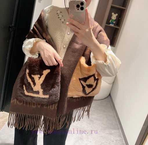 - L Pocket Cashmere Long Scarf LV New Shawl Scarf, Continuing the Winter Classic ️ Cashmere zzeqhn4l - Image 2