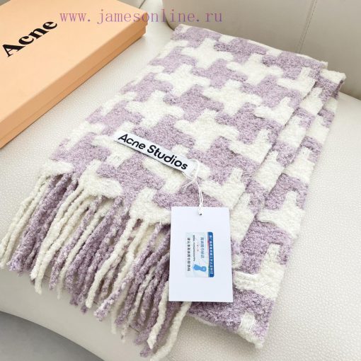 Aikni Thousand Bird Grid ScarfA niche big brand that focuses on youthful dressing. A fluffy agixsjus - Image 4