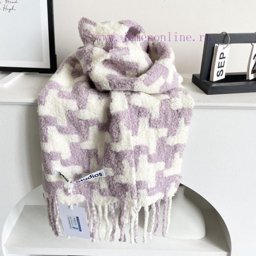 Aikni Thousand Bird Grid ScarfA niche big brand that focuses on youthful dressing. A fluffy agixsjus - Image 8