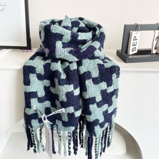 Aikni Thousand Bird Grid ScarfA niche big brand that focuses on youthful dressing. A fluffy uc1v8m8m - Image 8