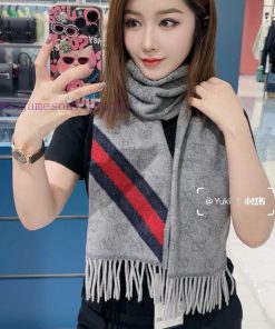 𝐆𝐮𝐜𝐜𝐢 New synchronized double-G jacquardSize38x200Cm Material: 100% Beautiful Slave Baby Casufe4gcr6