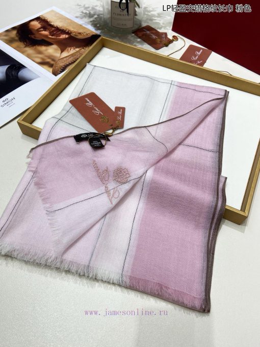 LP premium original single LP lightweight interlaced plaid long scarf ️ high cutting-edge prgxxhehoe - Image 5