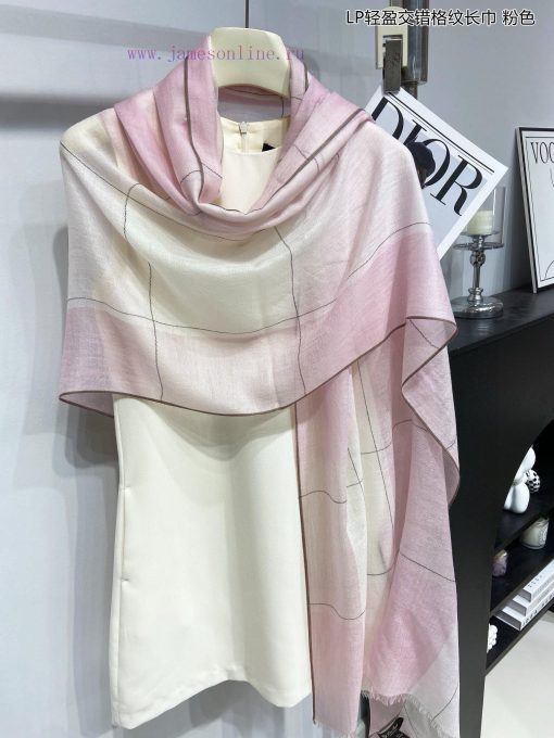 LP premium original single LP lightweight interlaced plaid long scarf ️ high cutting-edge prgxxhehoe - Image 12