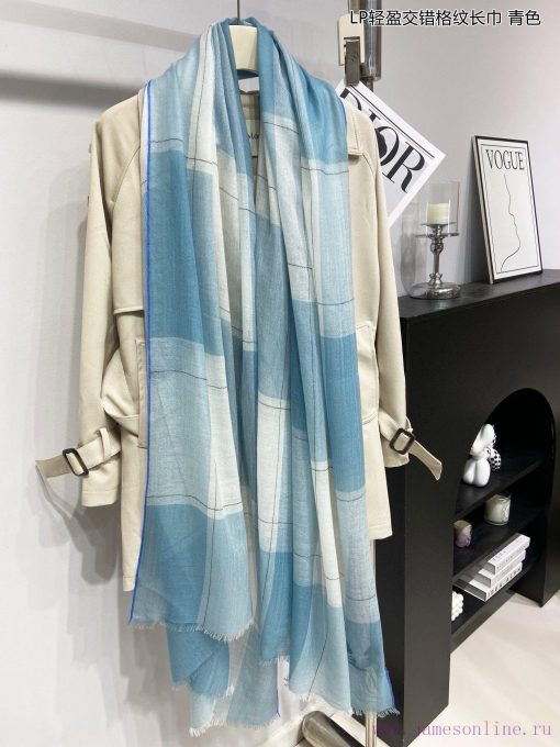 LP premium original single LP lightweight interlaced plaid long scarf ️ high cutting-edge prlrba5fph - Image 13