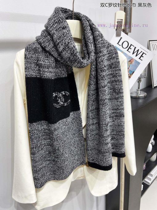 Chanel's new Chanel ribbed knitted scarf is so beautiful [tears]. It is a top-notch new prod209c8shn - Image 7