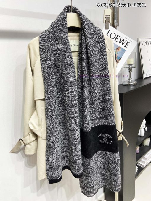 Chanel's new Chanel ribbed knitted scarf is so beautiful [tears]. It is a top-notch new prod209c8shn - Image 10