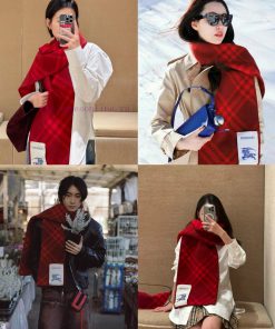 Hot and Thick High Quality Delivery Scarf Pin 🧷 The Burberry B Knight plaid cashmere long sc1js5oa1a