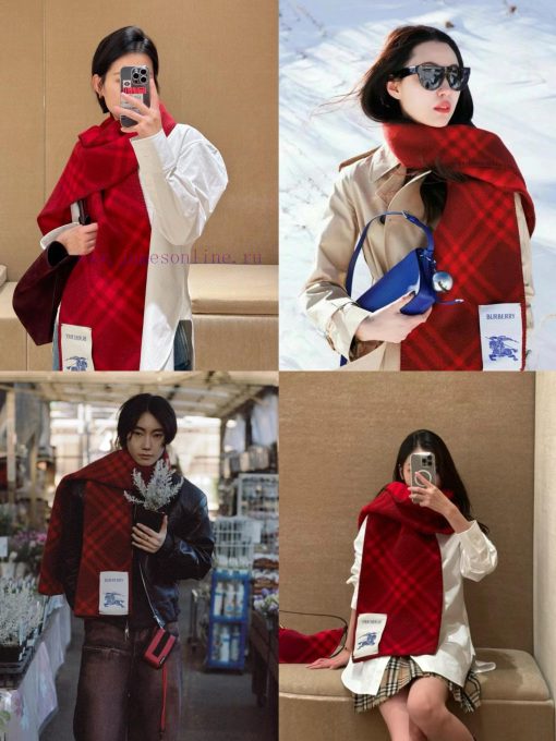 Hot and Thick High Quality Delivery Scarf Pin 🧷 The Burberry B Knight plaid cashmere long sc1js5oa1a
