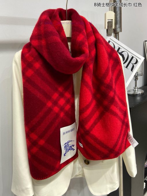 Hot and Thick High Quality Delivery Scarf Pin 🧷 The Burberry B Knight plaid cashmere long sc1js5oa1a - Image 5