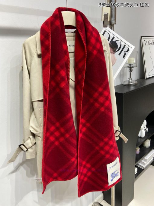 Hot and Thick High Quality Delivery Scarf Pin 🧷 The Burberry B Knight plaid cashmere long sc1js5oa1a - Image 8