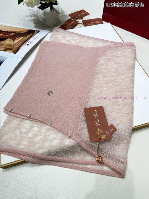 The new Loro Piana Cattle LP Pearl Button Shawl is a multifunctional shawl that can be wrappxke19ngo - Image 11