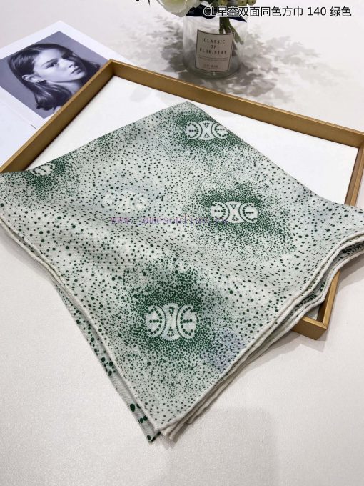 High end customized Celine CL Starry Sky Double sided Same color Square Scarf 140 is recomme6fow7oz2 - Image 5