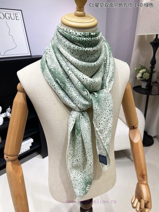 High end customized Celine CL Starry Sky Double sided Same color Square Scarf 140 is recomme6fow7oz2 - Image 6