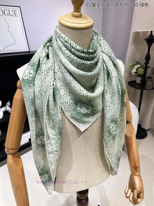 High end customized Celine CL Starry Sky Double sided Same color Square Scarf 140 is recomme6fow7oz2 - Image 7