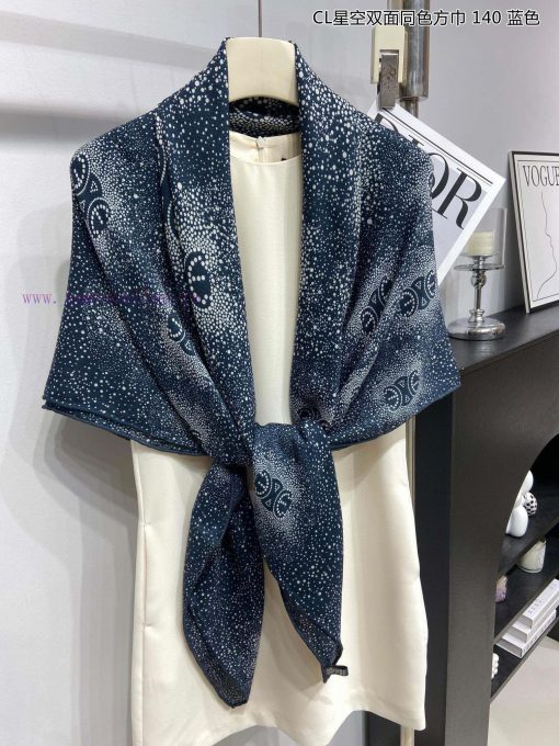 High end customized Celine CL Starry Sky Double sided Same color Square Scarf 140 is recommezij5uqgd - Image 8