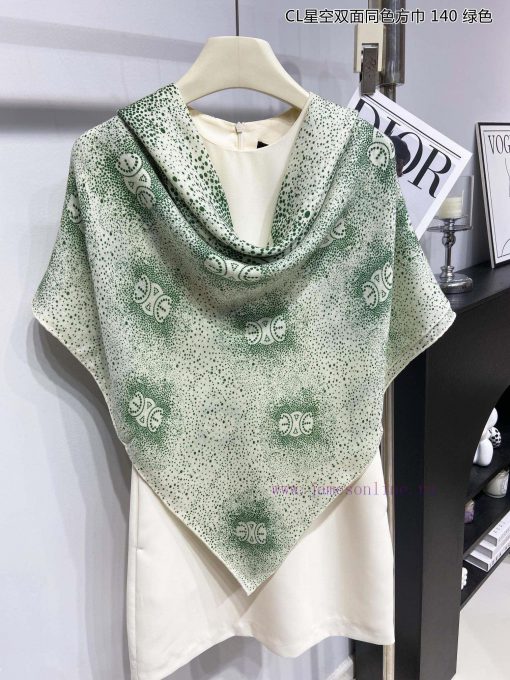 High end customized Celine CL Starry Sky Double sided Same color Square Scarf 140 is recomme6fow7oz2 - Image 9