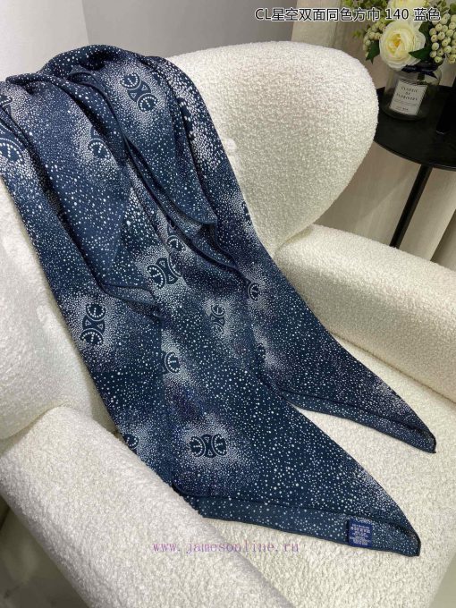 High end customized Celine CL Starry Sky Double sided Same color Square Scarf 140 is recommezij5uqgd - Image 12