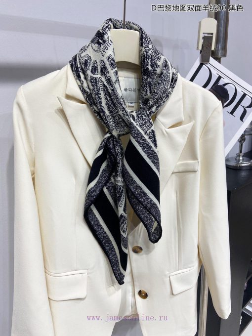 Synchronized with the latest Do, the latest flagship D Paris map double-sided cashmere 90 ca1j239qwu - Image 6