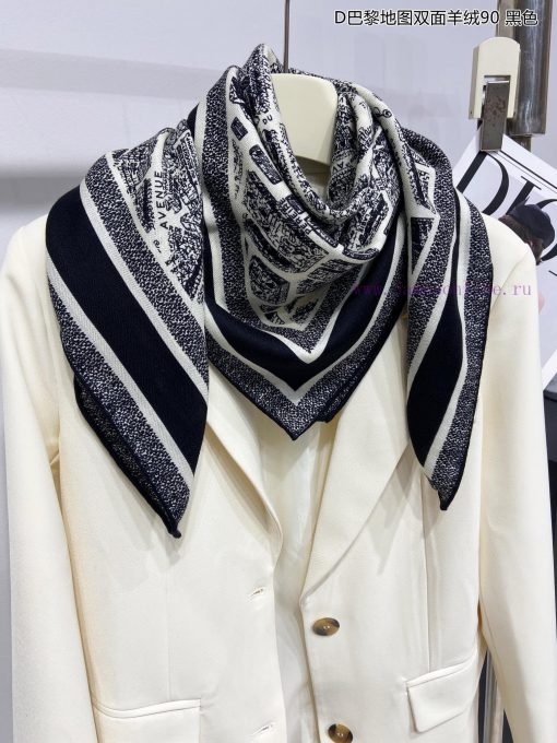 Synchronized with the latest Do, the latest flagship D Paris map double-sided cashmere 90 ca1j239qwu - Image 7
