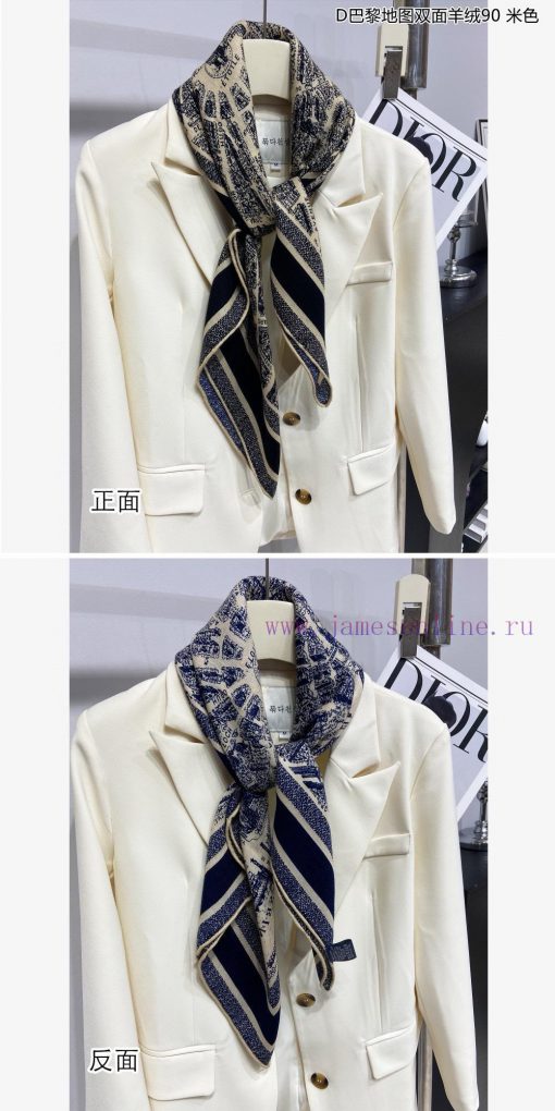 Synchronized with the latest Do, the latest flagship D Paris map double-sided cashmere 90 ca7nffqu3u - Image 6