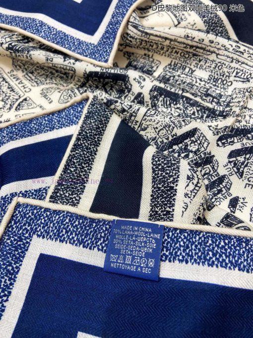Synchronized with the latest Do, the latest flagship D Paris map double-sided cashmere 90 ca7nffqu3u - Image 12