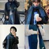 Top of the line original unisex Roewe LW checkerboard double-sided long scarf is very lucky qx7ju6op