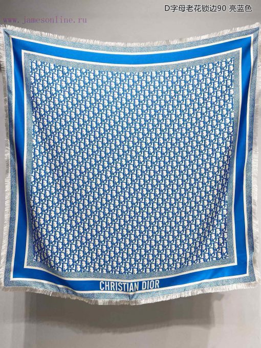 Top selling silk is here! Dior's latest flagship D-letter floral lock 90 silk square scarf ivc2bwdmh - Image 3