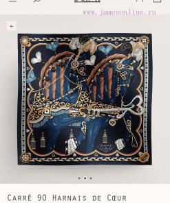 SHMS2410 Original Herm è s Sweet Saddle 90cm Silk Square Scarf Decorators Fang Deng and Pei elawnpfc