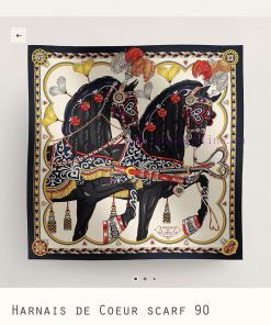 SHMS2410 Original Herm è s Sweet Saddle 90cm Silk Square Scarf Decorators Fang Deng and Pei pi215q8g