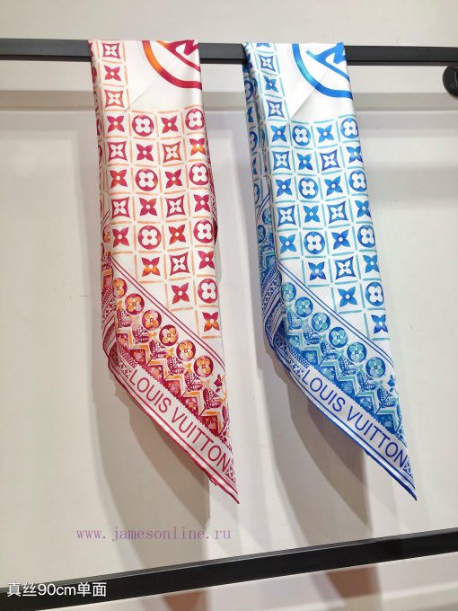 SLV2436 original single LvTiles silk 90cm square scarf, with a gorgeous inlaid pattern outligbi2gtwj