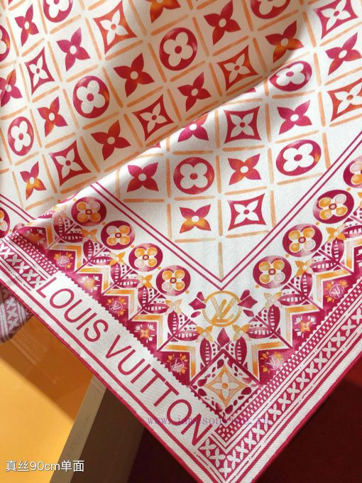 SLV2436 original single LvTiles silk 90cm square scarf, with a gorgeous inlaid pattern outligbi2gtwj - Image 6
