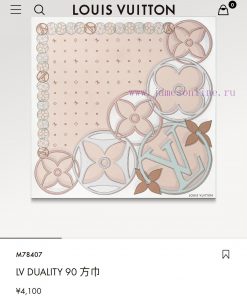 SLV2432 original single LvLV DUALITY handkerchief 90cm version, creatively blending Louis Vu2svduyf3