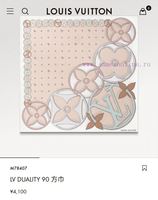 SLV2432 original single LvLV DUALITY handkerchief 90cm version, creatively blending Louis Vu2svduyf3