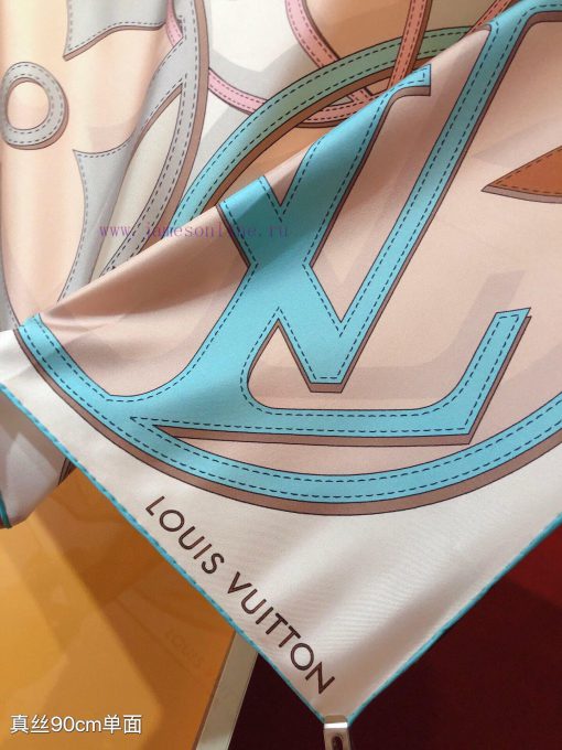 SLV2432 original single LvLV DUALITY handkerchief 90cm version, creatively blending Louis Vu2svduyf3 - Image 5