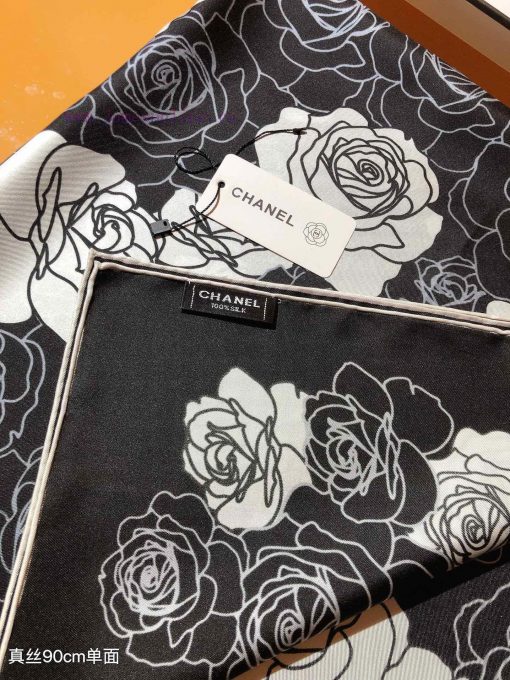 SCC2434 ️ Original Chanel 90cm silk square scarf, made of top-quality twill silk material ️ 76ci52lq - Image 6