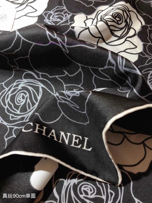 SCC2434 ️ Original Chanel 90cm silk square scarf, made of top-quality twill silk material ️ 76ci52lq - Image 7