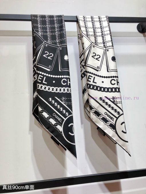 SCC2435 ️ Original Chanel 90cm silk square scarf, made of top-quality twill silk material ️ iolmuv4i
