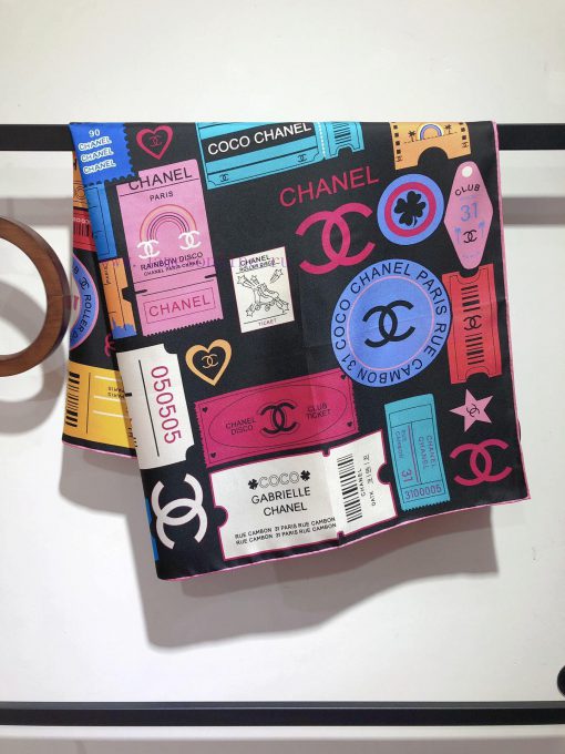 SCC2414 ️ Original Chanel 90cm silk square scarf, made of top-quality twill silk material ️ zmegx52w - Image 5