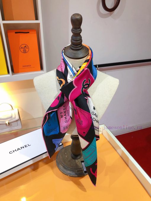 SCC2414 ️ Original Chanel 90cm silk square scarf, made of top-quality twill silk material ️ zmegx52w - Image 9